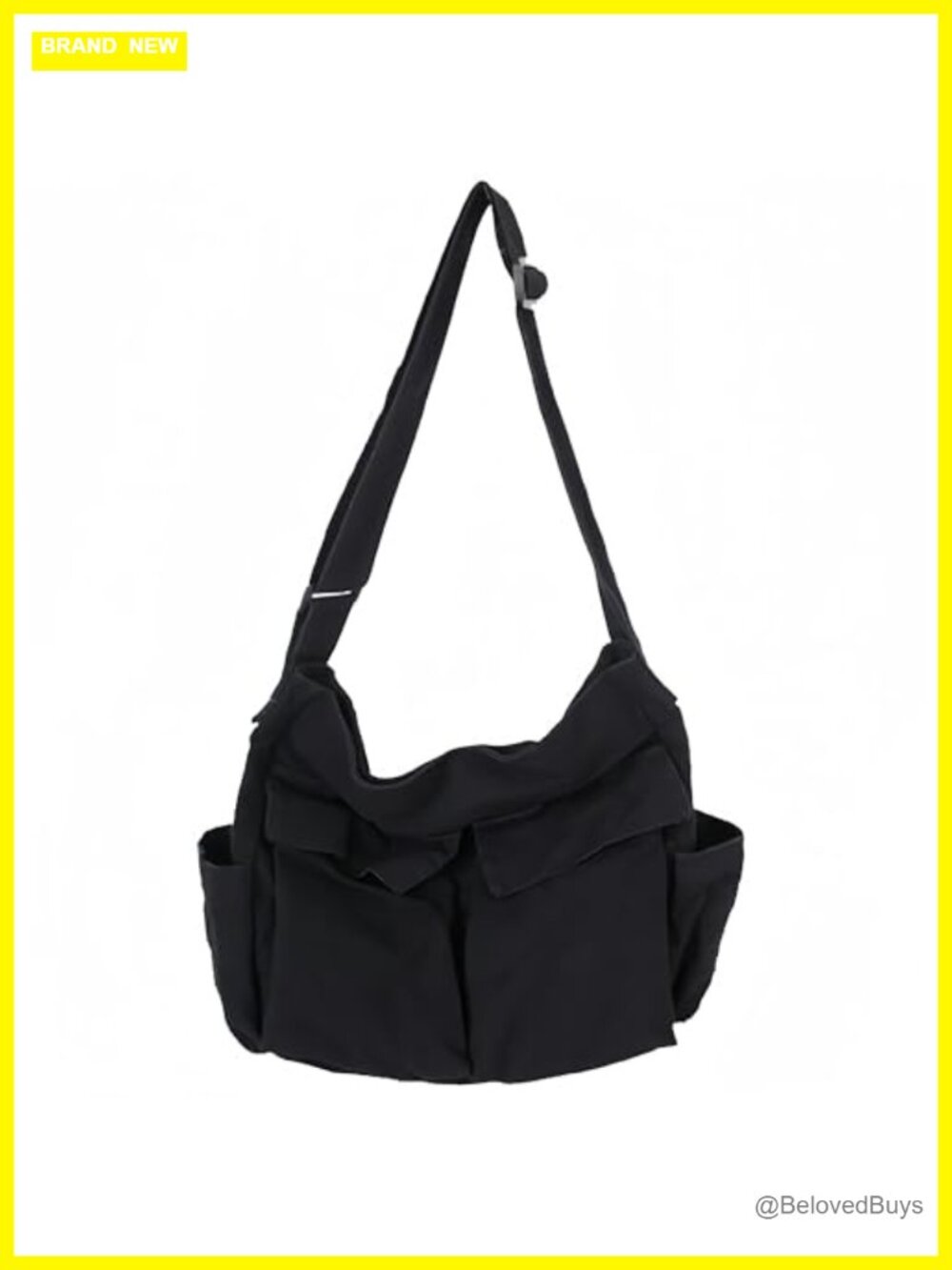 Large Canvas Hobo Crossbody Messenger Bag with Multiple Pockets